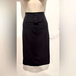 Vintage Cache Black  Skirt with Belt Detail